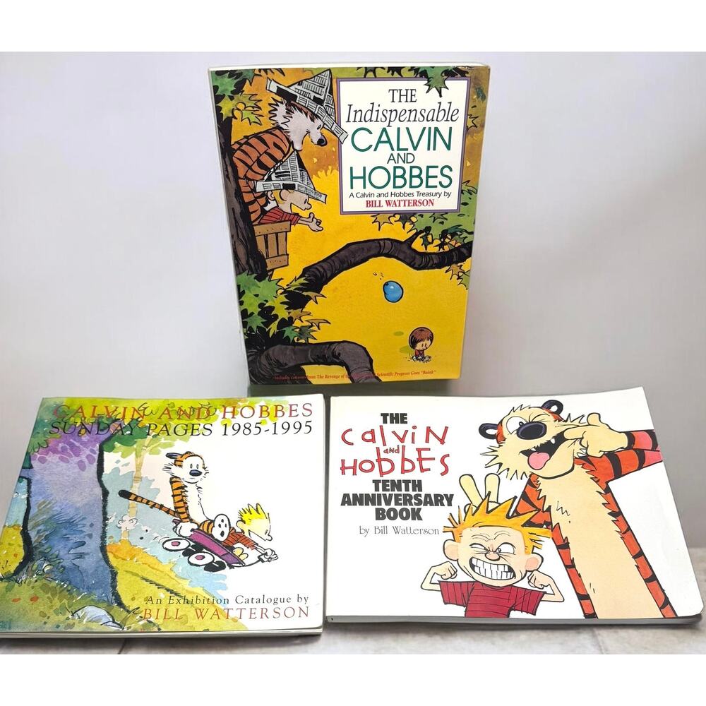 Calvin‎ and Hobbes Book Bundle Lot of 3 Bill Watterson Paperback Comics